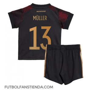 Alemania Thomas Muller #13 Segunda Equipación Niños Mundial 2022 Manga Corta (+ Pantalones cortos)